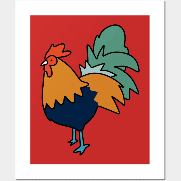 Rooster Wall Art by saradaboru